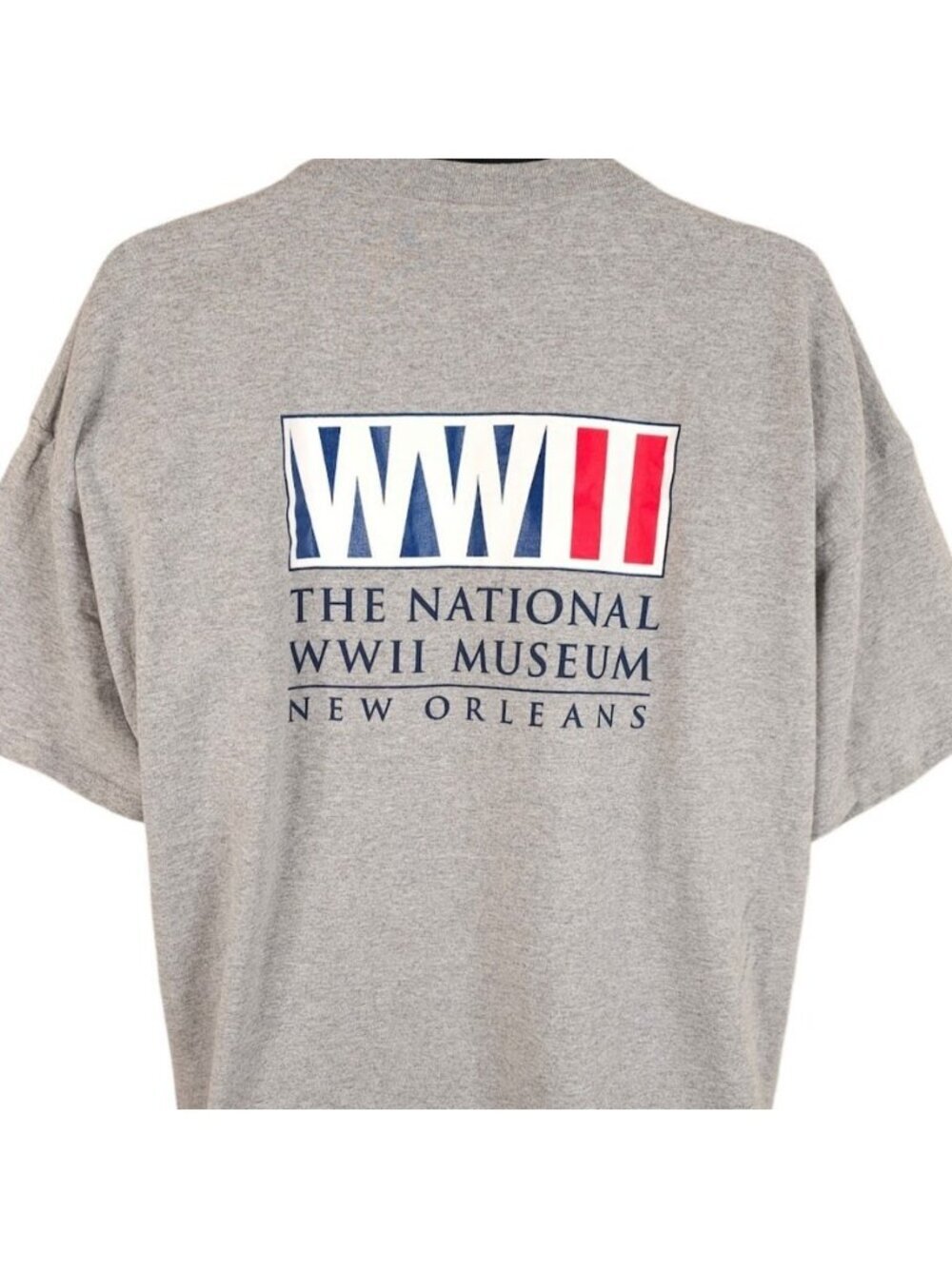 Vintage National WWII Museum T Shirt Mens Size 2XL Gray Y2K New Orleans USA